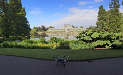 Filming at Kew before the doors are open