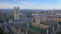 4k film HDR of Magdalen College Oxford shot on a freezing Winter's morning